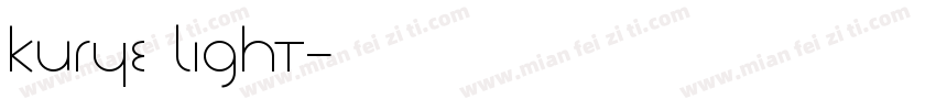 Kurye Light字体转换